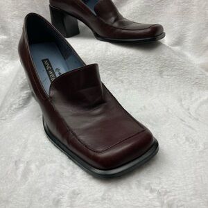 Nine West Burgundy Leather Loafers